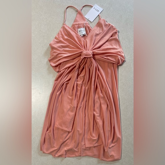 MISA Los Angeles Domino Mini Dress in Apricot Size S NWT - Picture 3 of 12